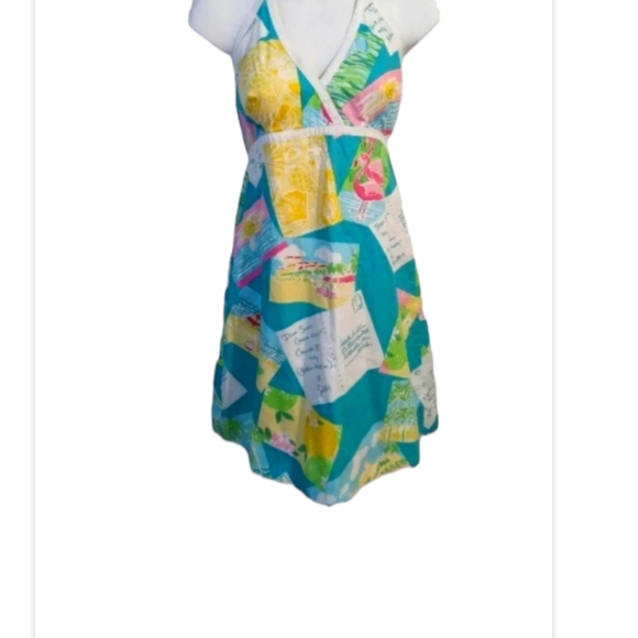 Lilly Pulitzer Dresses & Skirts - NWOT Lilly Pulitzer Boca Blue Postcard Halter Dress size 2